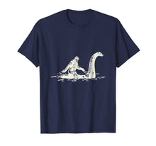 Load image into Gallery viewer, Bigfoot Sasquatch Riding The Loch Ness Monster Funny T-Shirt
