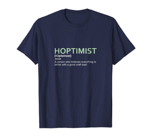 Original HOPTIMIST Short Sleeve Shirt for Craft Beer Lovers