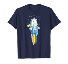 Load image into Gallery viewer, Funny shirts V-neck Tank top Hoodie sweatshirt usa uk au ca gifts for Space Unicorn TShirt - Flying Astronaut Stars and Rainbow 669894
