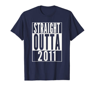 Funny shirts V-neck Tank top Hoodie sweatshirt usa uk au ca gifts for STRAIGHT OUTTA 2011 8th Birthday 8 years old T-Shirt 2066204