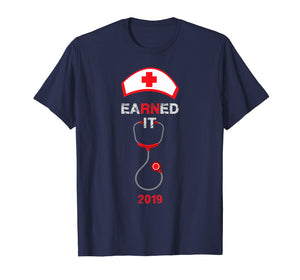 Funny shirts V-neck Tank top Hoodie sweatshirt usa uk au ca gifts for Earned It registered Nurse RN Stethoscope Shirt 2019 Women 2004837