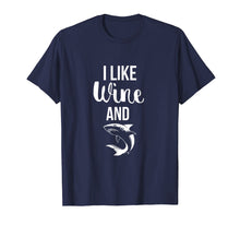 Load image into Gallery viewer, Funny shirts V-neck Tank top Hoodie sweatshirt usa uk au ca gifts for I Like Wine and Sharks Funny Ocean Animal T-Shirt 1134022

