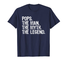 Load image into Gallery viewer, Mens Pops The Man The Myth The Legend Gift Father's Day T-Shirt
