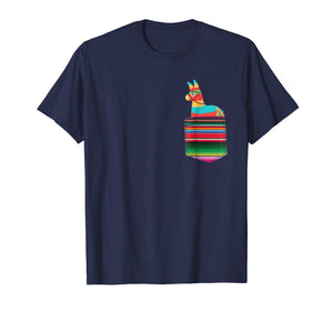 Pinata Blanket Pocket Serape Mexican Fiesta Party T-Shirt