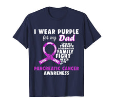 Load image into Gallery viewer, Funny shirts V-neck Tank top Hoodie sweatshirt usa uk au ca gifts for I Wear Purple For My Dad Pancreatic Cancer Awareness Tshirt 2949382
