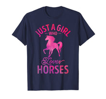 Load image into Gallery viewer, Funny shirts V-neck Tank top Hoodie sweatshirt usa uk au ca gifts for Just A Girl Who Loves Horses T Shirt Watercolor Horse shirt 2536876
