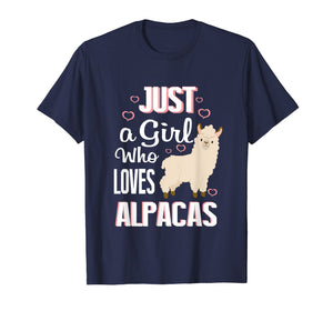 Funny shirts V-neck Tank top Hoodie sweatshirt usa uk au ca gifts for Just A Girl Who Loves Alpacas Llama Shirts For Girls. 1765950