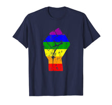 Load image into Gallery viewer, Funny shirts V-neck Tank top Hoodie sweatshirt usa uk au ca gifts for Resist Fist Rainbow Flag Gay Pride  T-Shirt 244719
