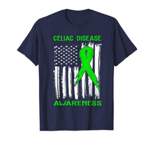 Load image into Gallery viewer, Funny shirts V-neck Tank top Hoodie sweatshirt usa uk au ca gifts for SUPPORT CELIAC DISEASE AWARENESS FLAG T SHIRT 1683193
