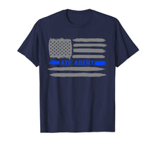 Load image into Gallery viewer, Police ATF AGENT American Flag Support Thin Blue Line Shirt
