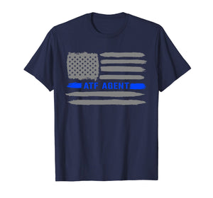Police ATF AGENT American Flag Support Thin Blue Line Shirt