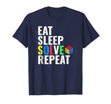 Load image into Gallery viewer, Funny shirts V-neck Tank top Hoodie sweatshirt usa uk au ca gifts for Eat Sleep Solve Repeat Rubik Tshirt 467191
