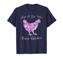 Load image into Gallery viewer, Funny shirts V-neck Tank top Hoodie sweatshirt usa uk au ca gifts for Just A Girl Who Loves Chickens Shirt - Cute Floral Gift Tees 1722594
