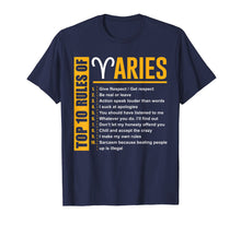 Load image into Gallery viewer, Birthday Gifts - Top 10 Rules Of Aries Zodiac T-Shirt
