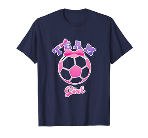 Funny shirts V-neck Tank top Hoodie sweatshirt usa uk au ca gifts for Gender Reveal Party | Team Girl, Pink Soccer Ball T Shirt 1891143
