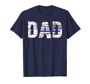Thin Blue Line Flag T Shirts Dad Police Gifts Father's Day 131375