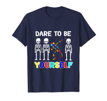 Load image into Gallery viewer, Sleketon Dabbing Autism Awareness Dare To Be Yourself Tshirt

