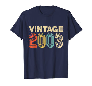 Retro Vintage 2003 Shirt 16th Birthday Gift Ideas Girls Boys
