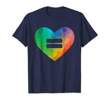 Load image into Gallery viewer, Funny shirts V-neck Tank top Hoodie sweatshirt usa uk au ca gifts for LGBT Love is Love Equality Shirt - Rainbow Heart Equal Sign 1891812
