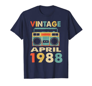 Funny shirts V-neck Tank top Hoodie sweatshirt usa uk au ca gifts for Vintage April 1988 Tshirt Retro 31st Birthday Gifts 2984521
