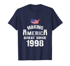 Funny shirts V-neck Tank top Hoodie sweatshirt usa uk au ca gifts for Make America Great Since 1998 20th Year Old 20 Birthday Gift 1963854