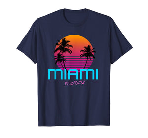Funny shirts V-neck Tank top Hoodie sweatshirt usa uk au ca gifts for Miami Florida Retro 80s T-Shirt 1269374