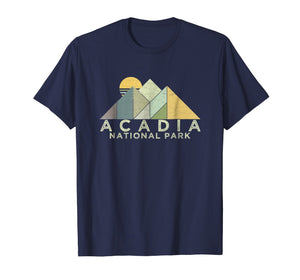 Retro Acadia National Park T-Shirt Distressed Hiking Tee