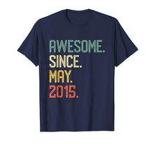 Load image into Gallery viewer, Awesome Since May 2015 T-Shirt Vintage 4th Birthday Gift
