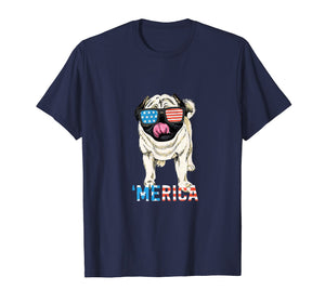 Funny shirts V-neck Tank top Hoodie sweatshirt usa uk au ca gifts for 4th July Shirt Gift Men Women Kids Merica Pug USA Flag Tee 216602