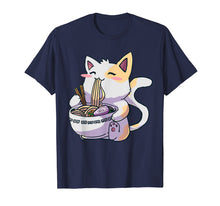 Load image into Gallery viewer, Ramen T-Shirt Cat Tshirt Kawaii Anime Tee Japanese Gift
