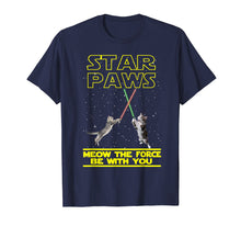Load image into Gallery viewer, Funny shirts V-neck Tank top Hoodie sweatshirt usa uk au ca gifts for Star Paws Meow Shirt Funny Gifts For Cats Lovers T-Shirt 3077699
