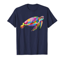 Load image into Gallery viewer, Turtle Shirt Colorful Floating Turtle Pop Art Style T-Shirt
