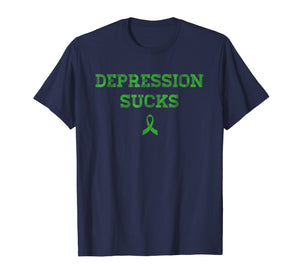 Funny shirts V-neck Tank top Hoodie sweatshirt usa uk au ca gifts for Depression Sucks T-Shirt - Mental Health Awareness Shirt 676731