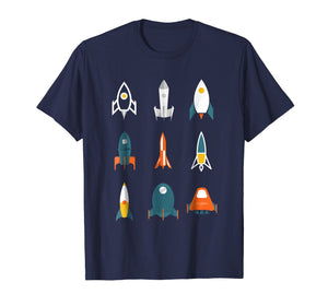 Types of Space Rockets Astronaut Gift Shirt for Kids, Boys