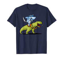 Load image into Gallery viewer, Funny shirts V-neck Tank top Hoodie sweatshirt usa uk au ca gifts for Shark Pirate Riding A T-Rex Dinosaur Funny Boys Kids T-Shirt 1107446
