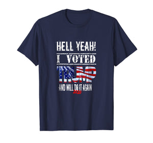 Funny shirts V-neck Tank top Hoodie sweatshirt usa uk au ca gifts for Trump 2020 T-shirt I Voted Trump MAGA Shirt Flag Tee 2129616