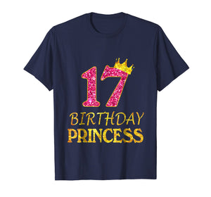 Funny shirts V-neck Tank top Hoodie sweatshirt usa uk au ca gifts for Crown 17th Birthday Princess Girl Shirt 17 Years Old Gifts 2989344
