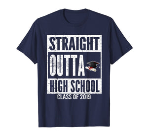 Funny shirts V-neck Tank top Hoodie sweatshirt usa uk au ca gifts for Straight Outta High School Class 2019 Graduation Gift Tee 1163665