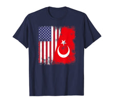 Load image into Gallery viewer, Funny shirts V-neck Tank top Hoodie sweatshirt usa uk au ca gifts for Half Turk Turkish Flag T-Shirt | Vintage Turkey USA Gift 3106923
