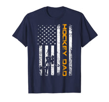Load image into Gallery viewer, Vintage USA Ice Hockey Dad American Flag Fathers Day Gift T-Shirt 104587
