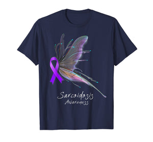 Funny shirts V-neck Tank top Hoodie sweatshirt usa uk au ca gifts for SARCOIDOSIS Awareness Shirt - butterfly T-Shirt 2661867