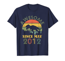 Load image into Gallery viewer, Awesome Since May 2012- Gifts 7th Birthday Dinosaur T-Shirt

