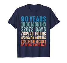 Load image into Gallery viewer, 90 Years Old 90th Birthday Vintage Retro T Shirt 1080 Months
