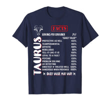 Load image into Gallery viewer, Taurus Facts T-Shirt Zodiac Taurus Birthday Gifts Shirt
