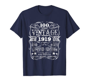 Funny shirts V-neck Tank top Hoodie sweatshirt usa uk au ca gifts for Made In 1919 100 Years Old Vintage 100th Birthday Gift Shirt 1436300