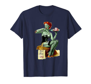 Funny shirts V-neck Tank top Hoodie sweatshirt usa uk au ca gifts for Zombie Pin Up Girl Halloween T-shirt 1333920