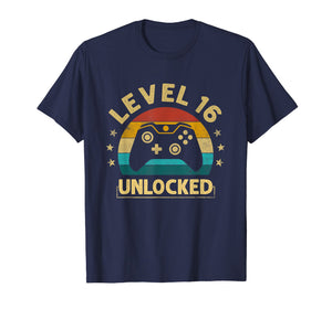 Funny shirts V-neck Tank top Hoodie sweatshirt usa uk au ca gifts for Level 16 Unlocked TShirt  Video Gamer 16th Birthday Gift 2510990