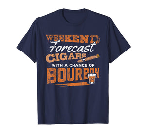 Funny shirts V-neck Tank top Hoodie sweatshirt usa uk au ca gifts for Weekend Forecast Cigars and Bourbon Funny Whiskey T-Shirt 1786893