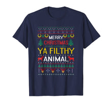 Load image into Gallery viewer, Funny shirts V-neck Tank top Hoodie sweatshirt usa uk au ca gifts for Filthy Animal Ya Merry Christmas Ugly Sweater T-Shirt 1272705
