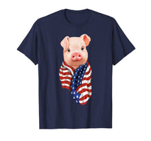 Load image into Gallery viewer, Funny shirts V-neck Tank top Hoodie sweatshirt usa uk au ca gifts for Pig American Flag Shirt Funny 4th of July USA America 2134336
